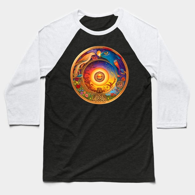 Cosmic Garden of Eden Baseball T-Shirt by Completely Mental